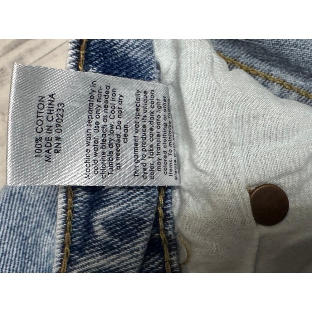 PacSun Baggy Jean Womens Size 25 Blue Distressed Ripped High Waisted Wide Leg - Picture 8 of 8